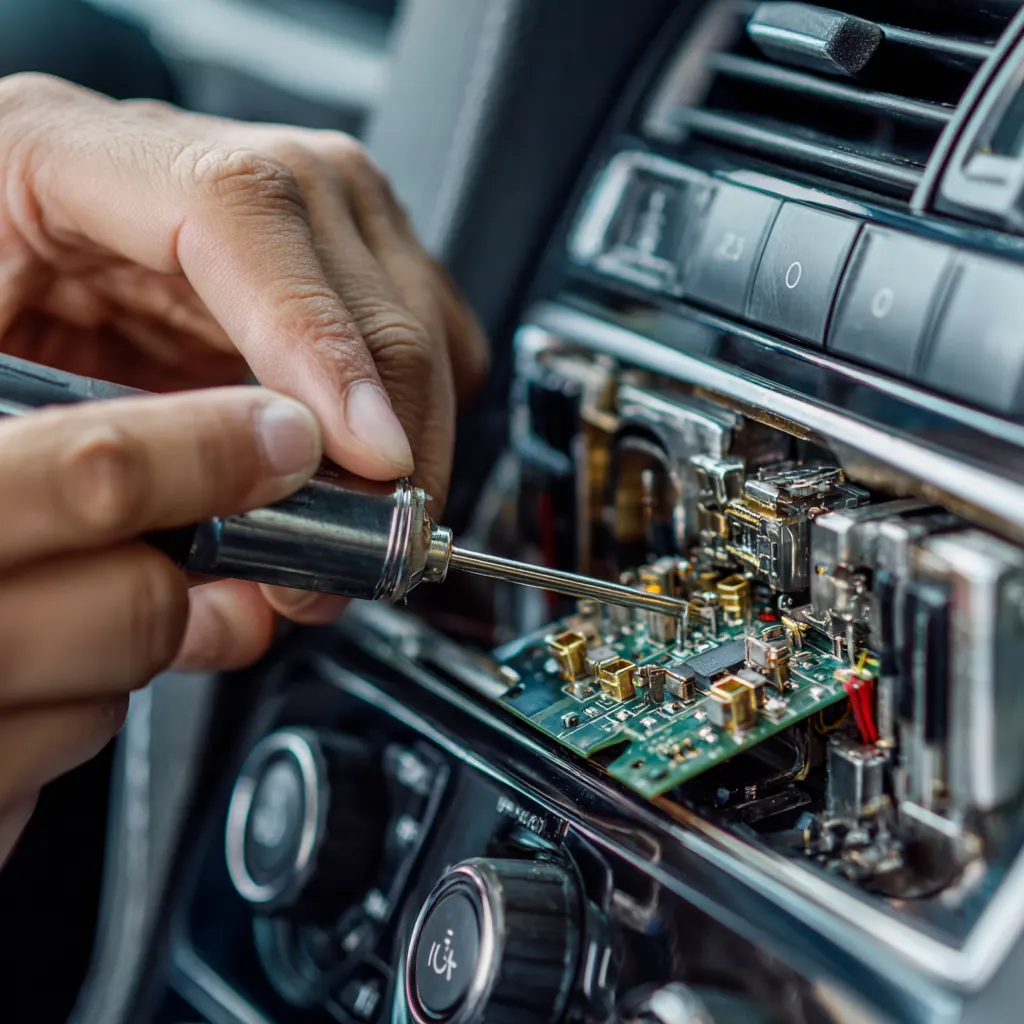 Automotive ignition module circuit board repair for car key programming in Southlake TX
