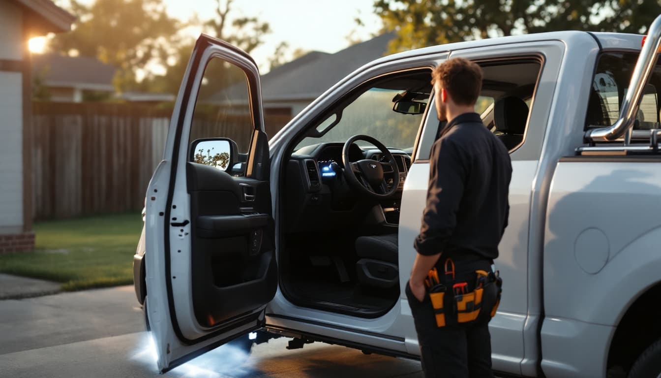 GM truck ignition during a security key relearn procedure in Southlake TX
